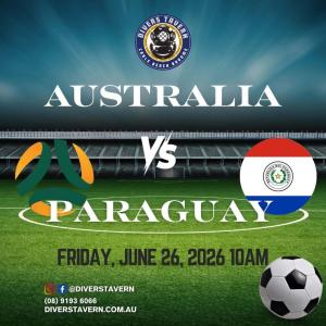 FIFA Australia vs Paraguay at Divers Tavern