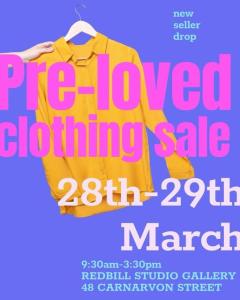 Pre-loved Clothing Pop-Up at Redbill Studio Gallery