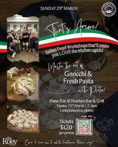 That’s Amore! Italian Food Workshop Series at Pearlers Bar & Grill