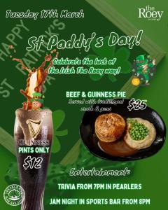 St Paddy's Day at The Roey