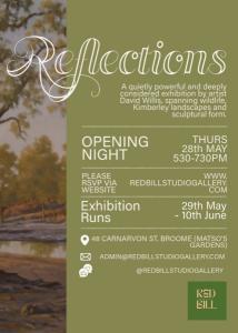 Reflections exhibition at Redbill Studio Gallery