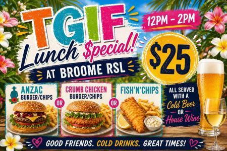 Friday Lunch at Broome RSL