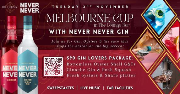 Melb Cup: The Lounge X Never Never Gin