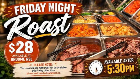 Friday Night Roast at Broome RSL