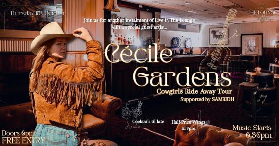 Live in The Lounge: CÉCILE GARDENS ﻿ 'Cowgirls Ride Away' Tour