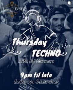 Thursday Techno at The Lounge Bar