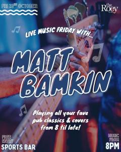 Live Music: Matt Bamkin