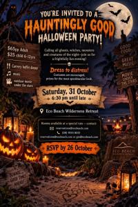 Halloween Party at Eco Beach Wilderness Resort