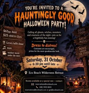 Halloween Party at Eco Beach Wilderness Resort