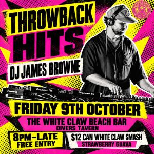 Throwback Hits with DJ James Browne at Divers Tavern