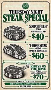 Steak Night at Divers Tavern