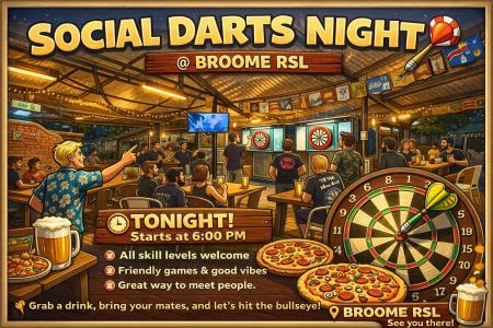 Social Darts at the Broome RSL