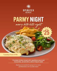 Classic Parmy Night at Spinifex Cable Beach