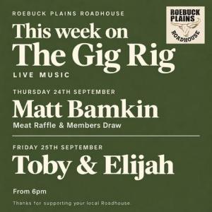 Live Music at Roebuck Plains Roadhouse