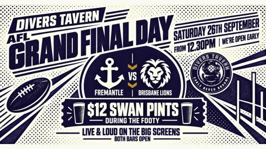 AFL Grand Final at Divers Tavern