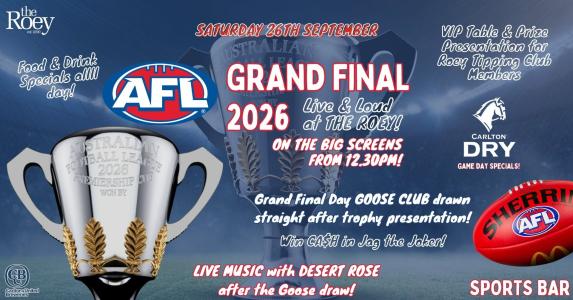 AFL Grand Final 2026 at the Roey Sports Bar