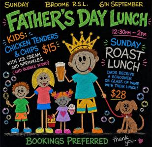 Father's Day Lunch at the Broome RSL