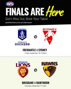AFL at Spinifex Brewery