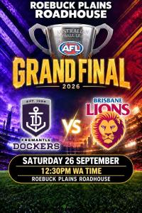 AFL Grand Final at Roebuck Plains Roadhouse