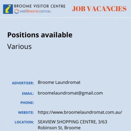 Bvc jobs board broome laundro
