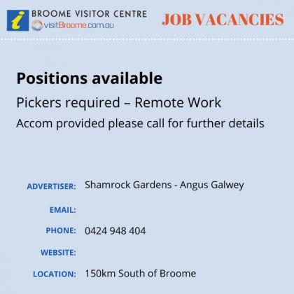 Bvc jobs board Shamrock Gardens