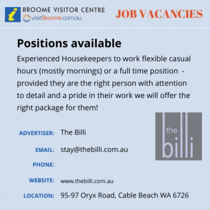 Bvc jobs board billi
