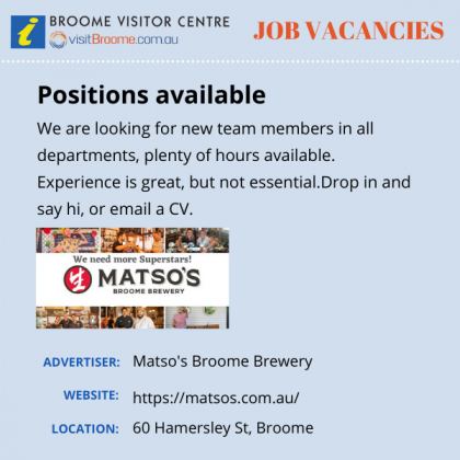 Bvc jobs board matsos