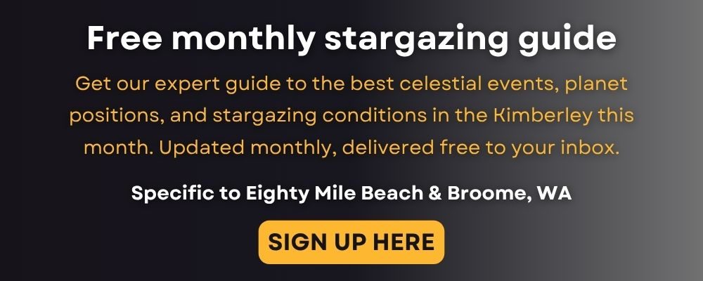 Get our expert guide to the best celestial events, planet positions, and stargazing conditions in the Kimberley this month.