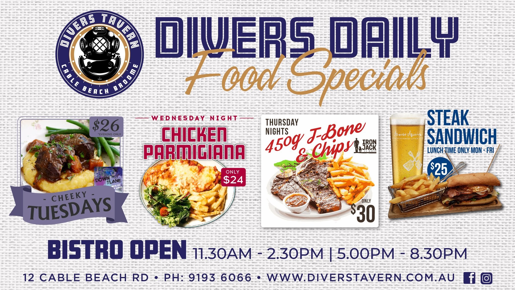 Divers Tavern Food Specials