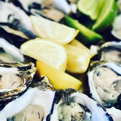 Freshly shucked live a coffin Bay oysters